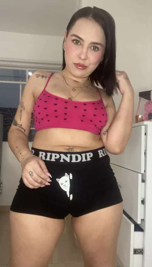 My tiny pussy happily greets you to come in