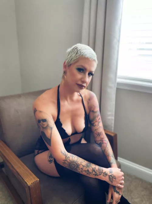 Sit on my lap or yours?