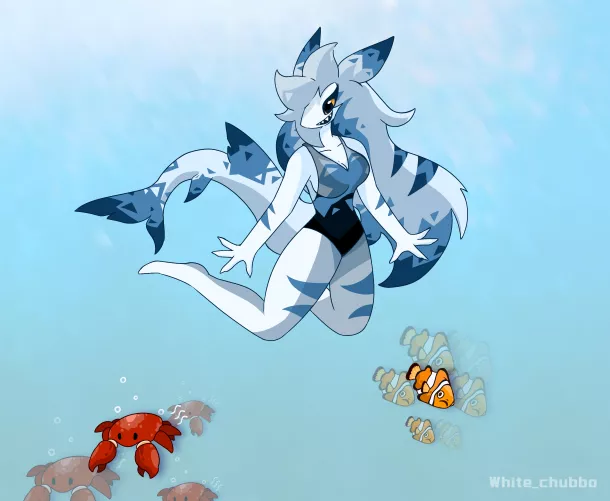 Would you like to go for a swim with her?