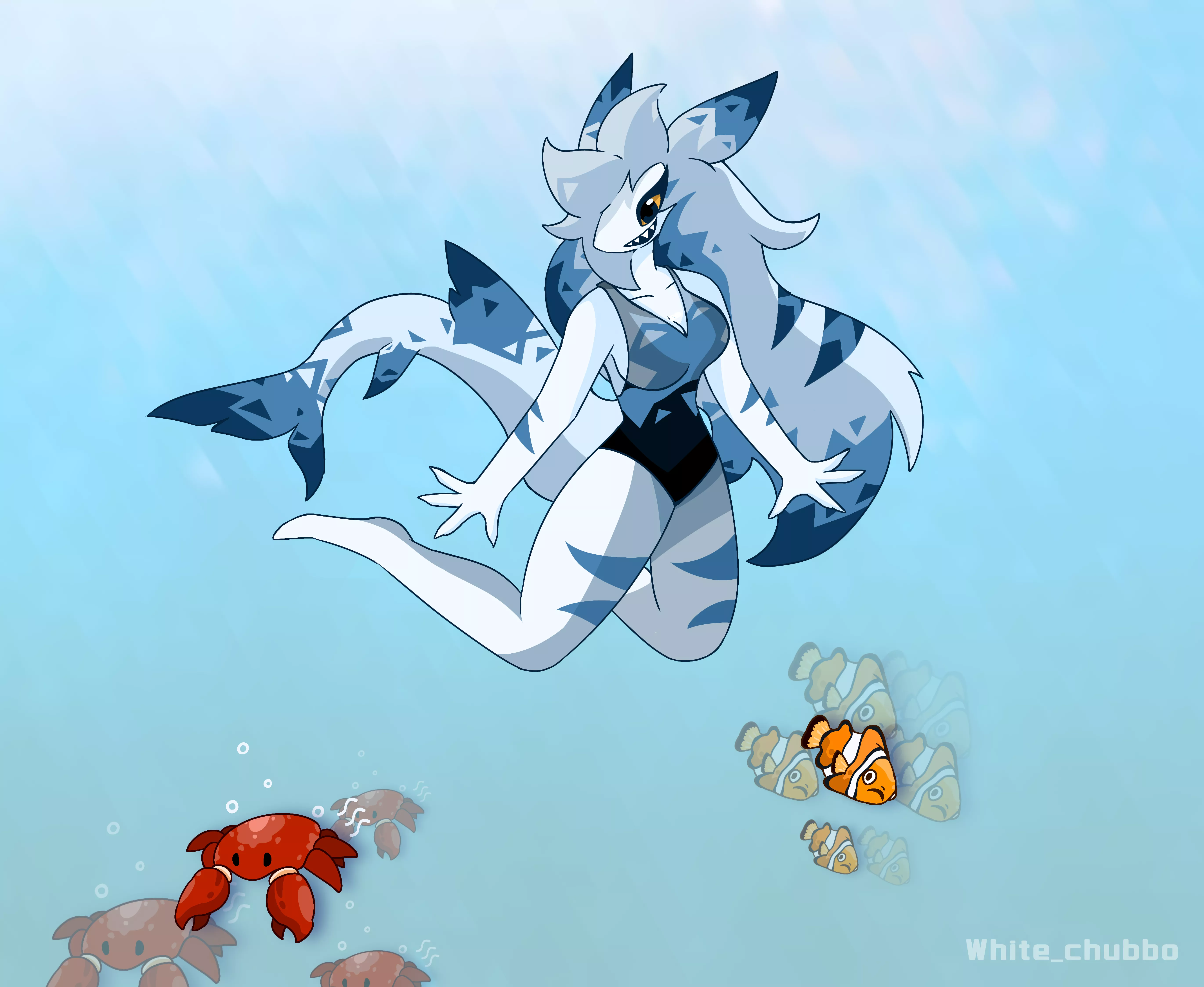 Would you like to go for a swim with her?