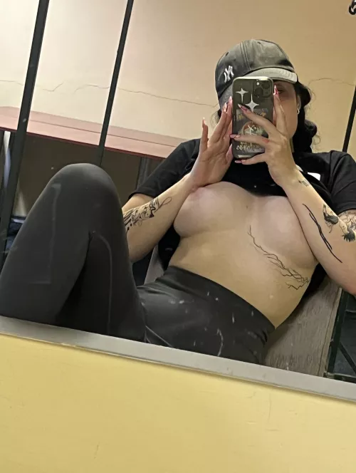 You come in the dressing room and see me like this… What you doing?