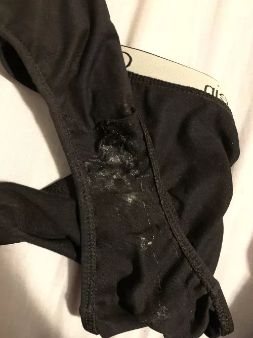 a good cum session... look at that trail!