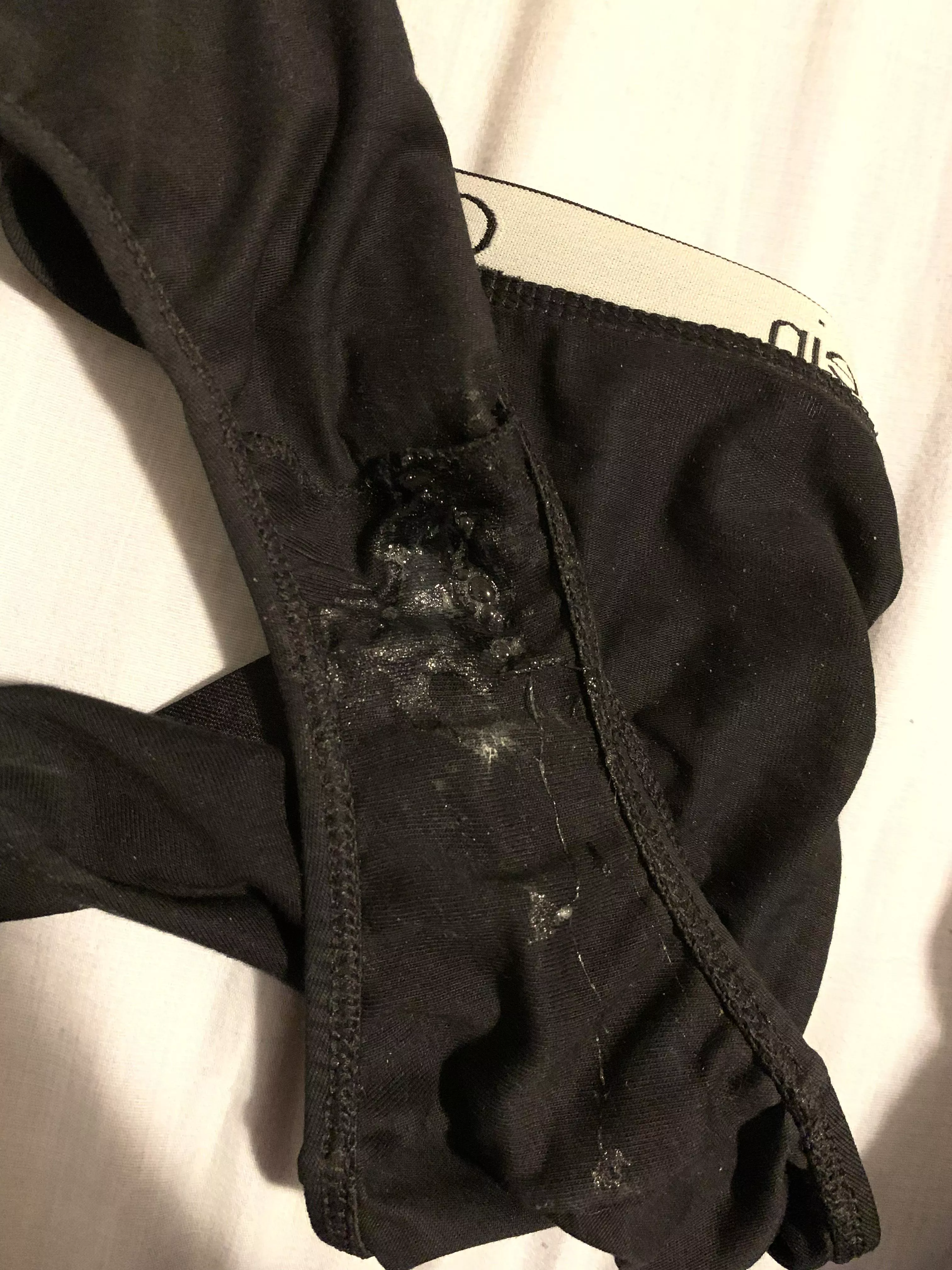 a good cum session... look at that trail!