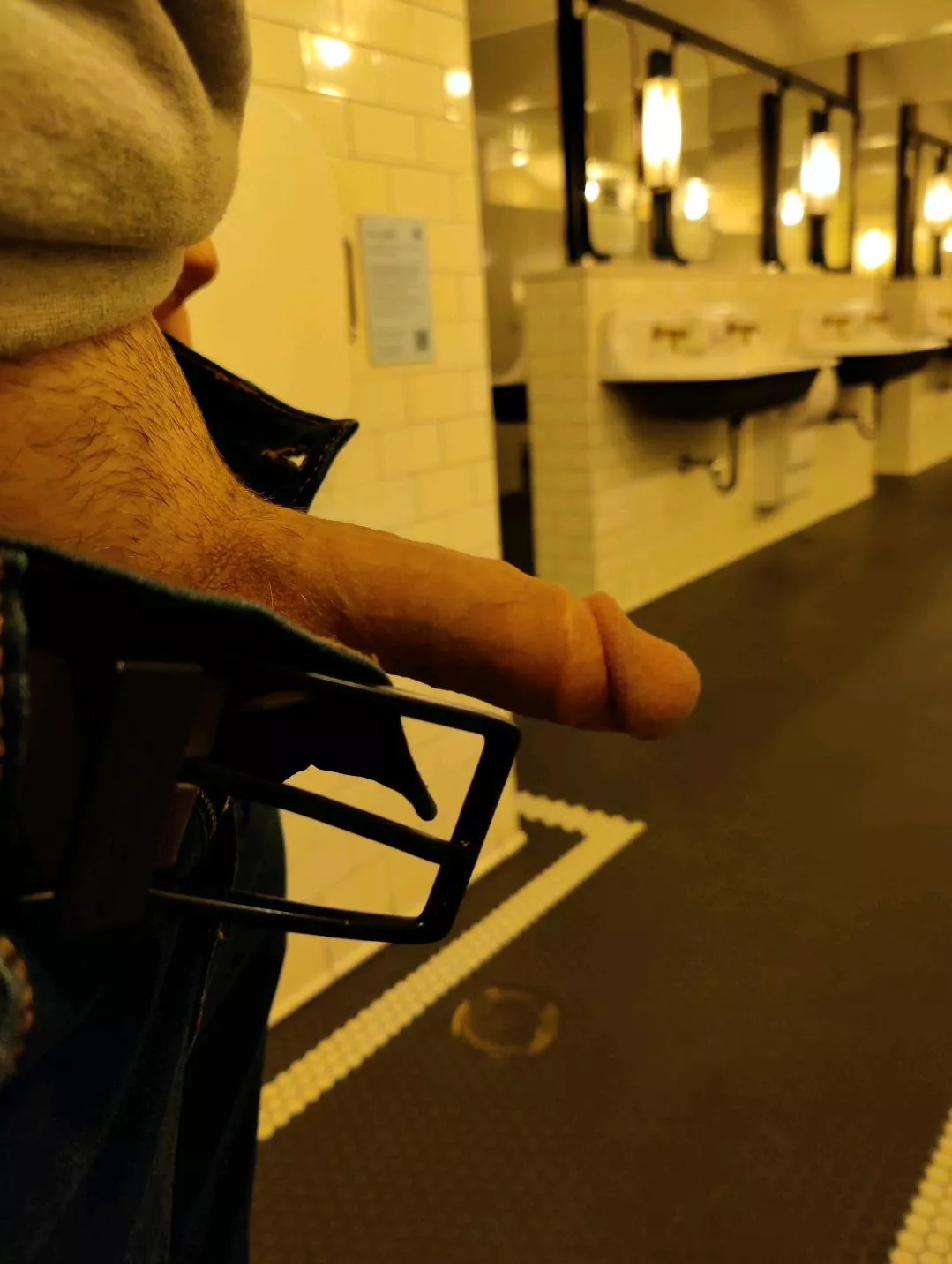 Cruising in the public bathroom of Chelsea Market, NYC