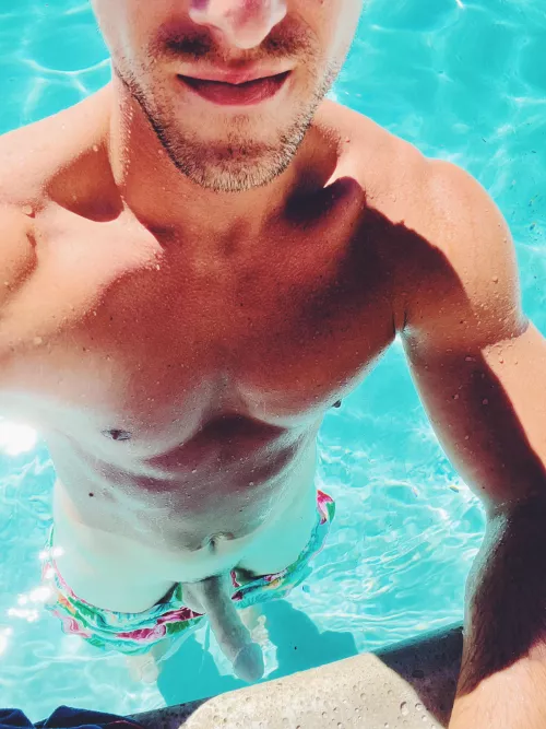 Hanging out in the pool