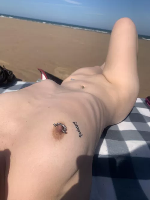 I spent the day at the beach