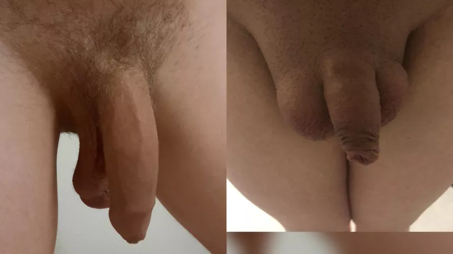 Me(left) vs. u/sissybeta234 compared 😁 He says he's nothing compared to mine
