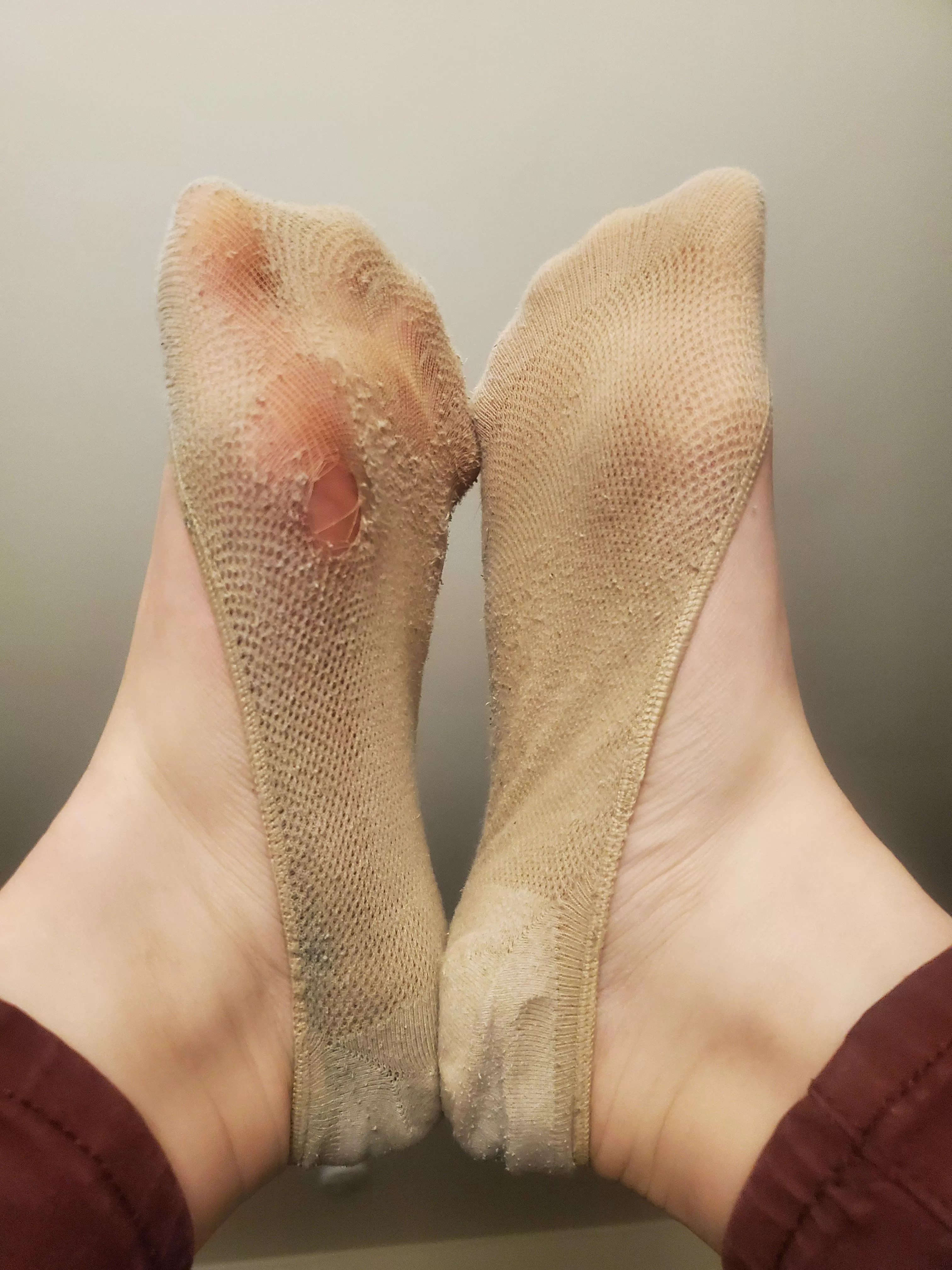 On my feet for over 12 hours in these heavily worn socks and they got so sweaty!