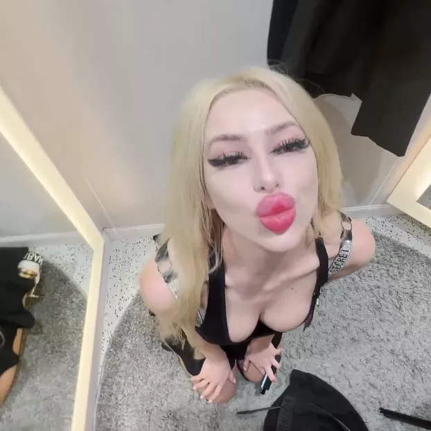 She is ready on her knees