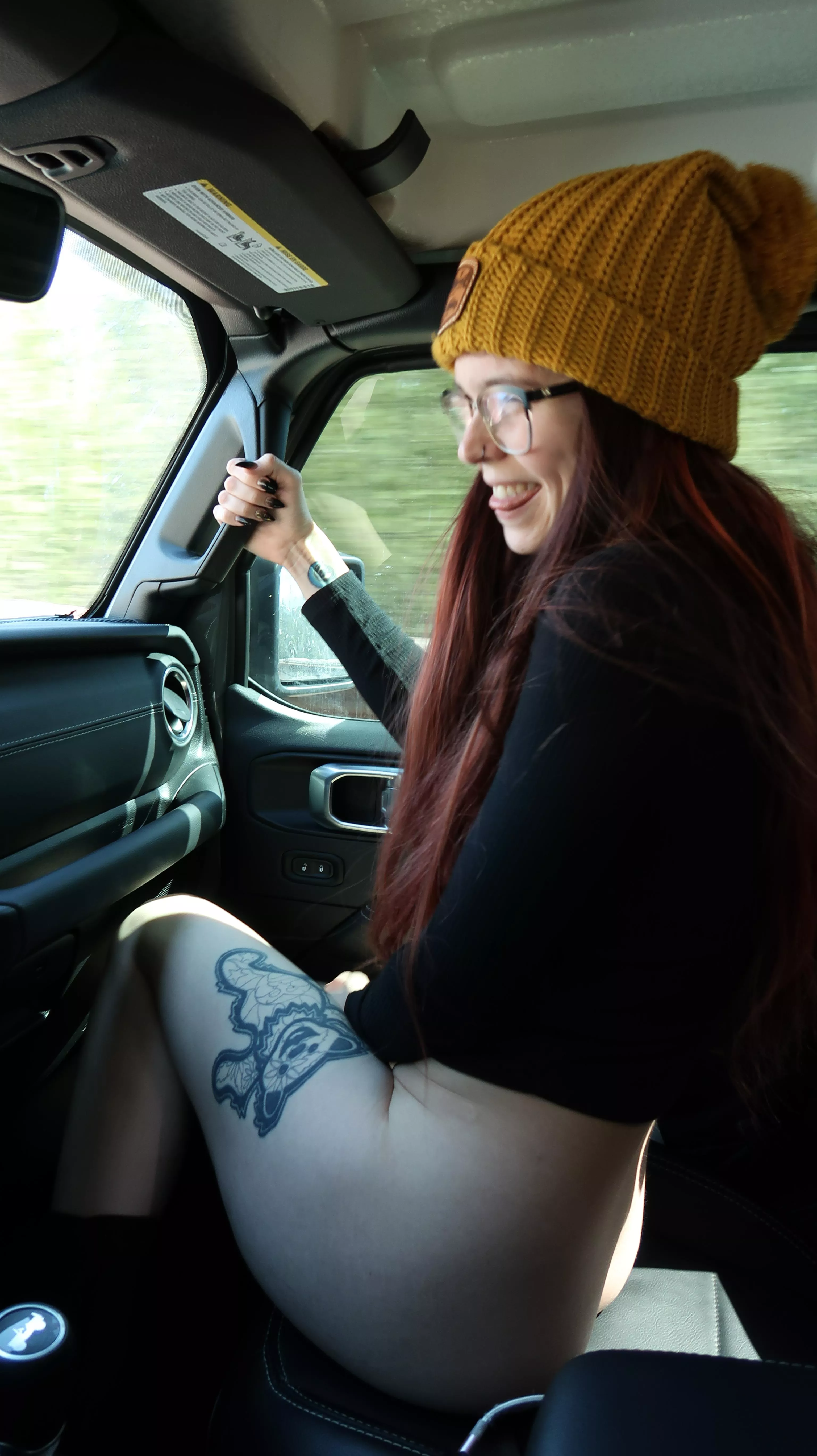 POV, I've got no pants on in your passenger seat