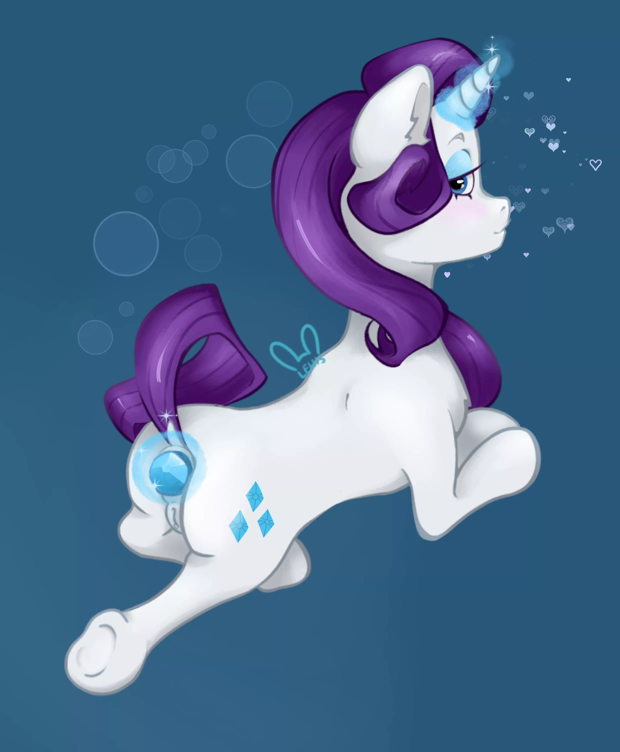Sassy Rarity showing off her gem [F]