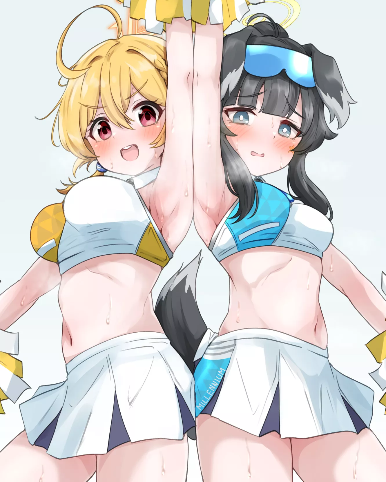 Toyomi Kotori y Nekozuka Hibiki (machismo_p) [Blue Archive]