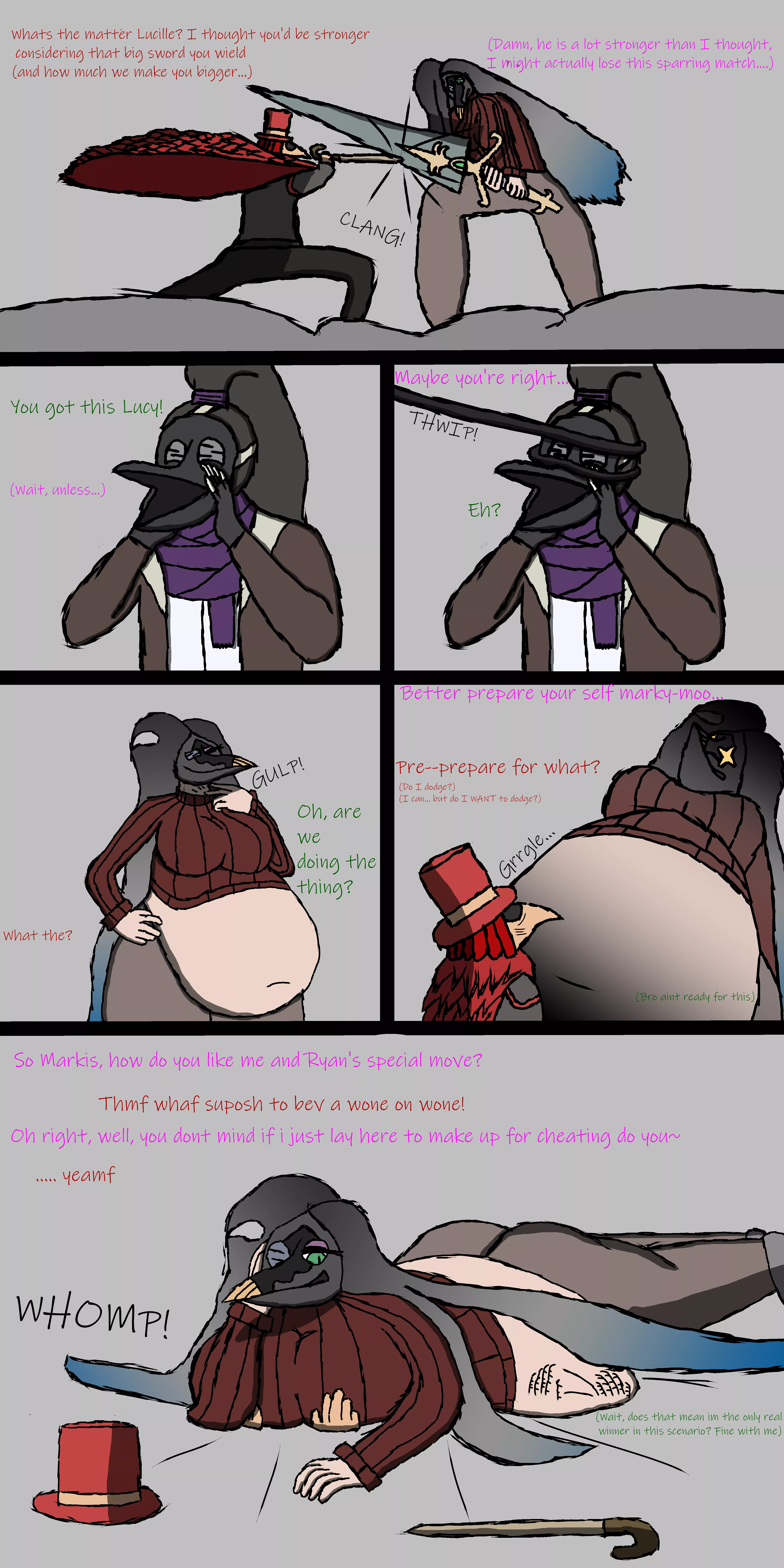 {Comic} Lucille and Markis' sparring match (Art by Oingulon, Lucille belongs to WaterTiddiMan)