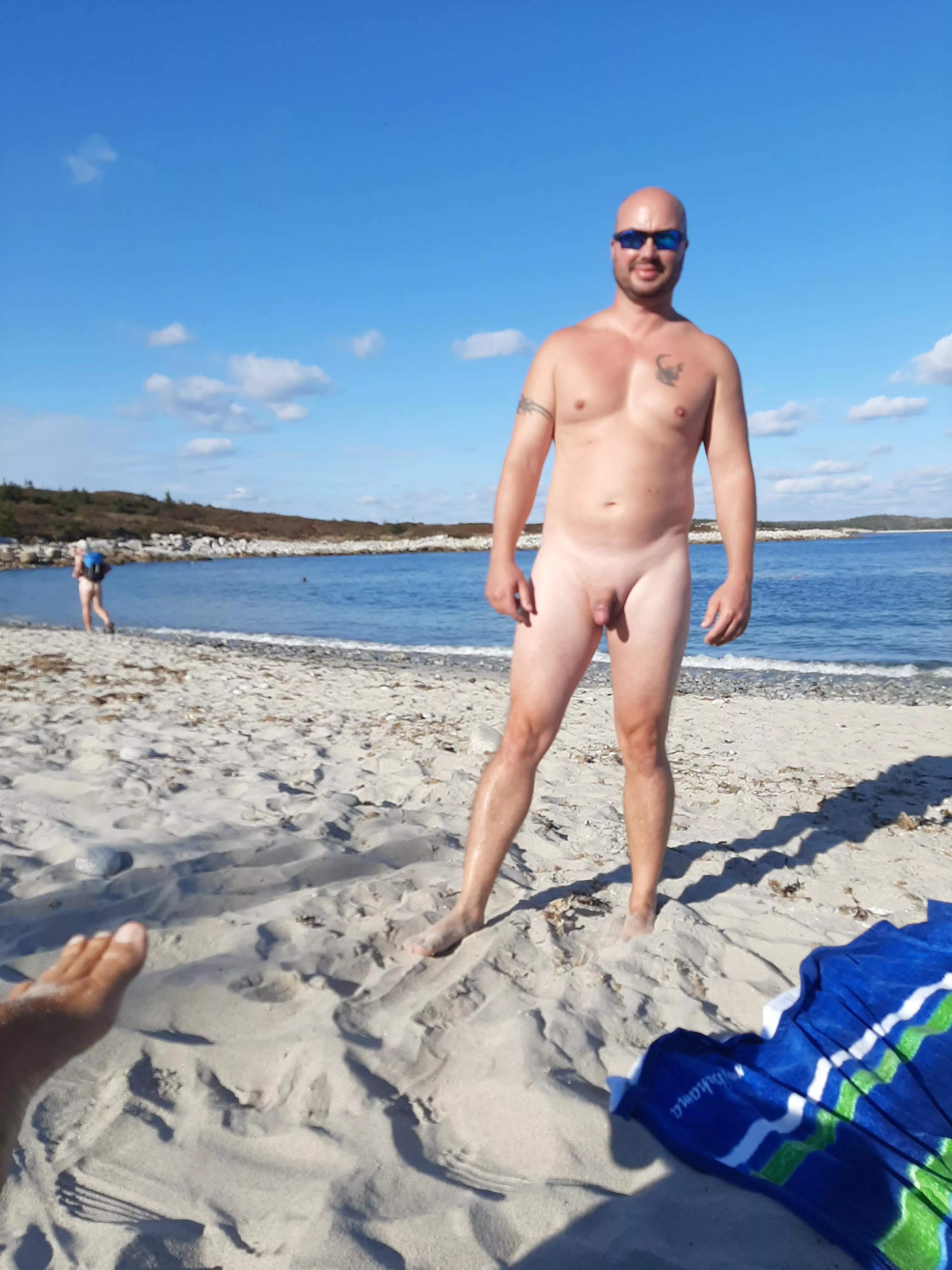 Fully nude on a beach is great isn't it
