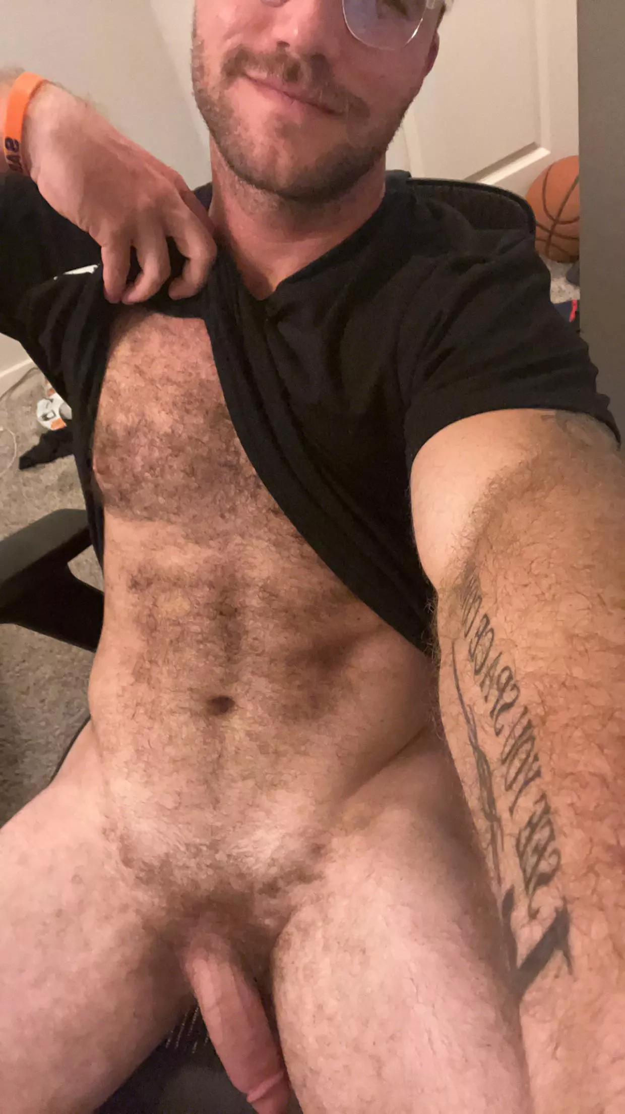 I’ll lean back and you get on your knees