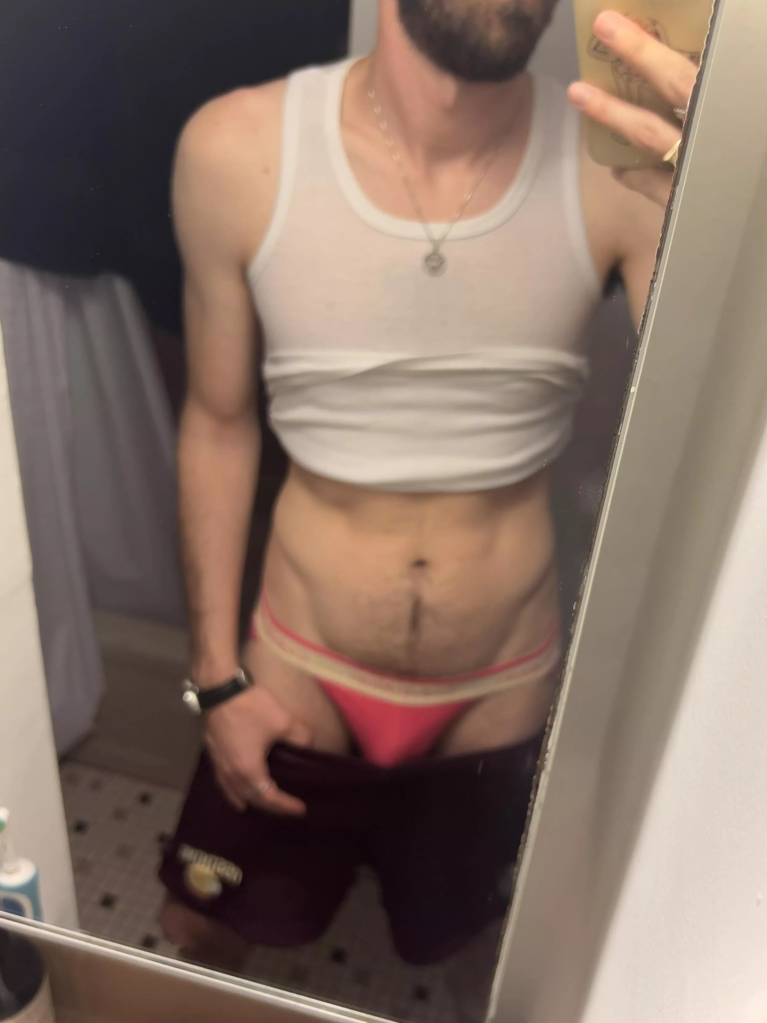 Minimal clothes in this summer heat.