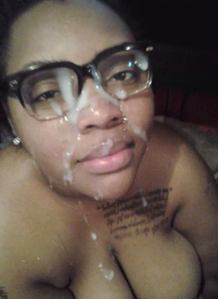 Painting her glasses