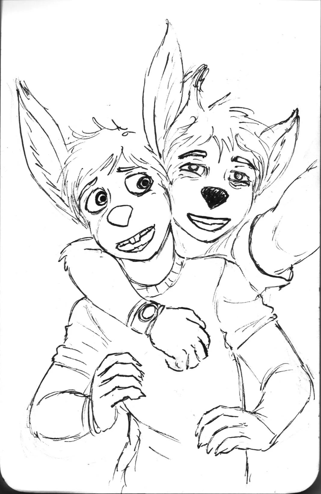 Quick Sketch. Leland and Ishmael.