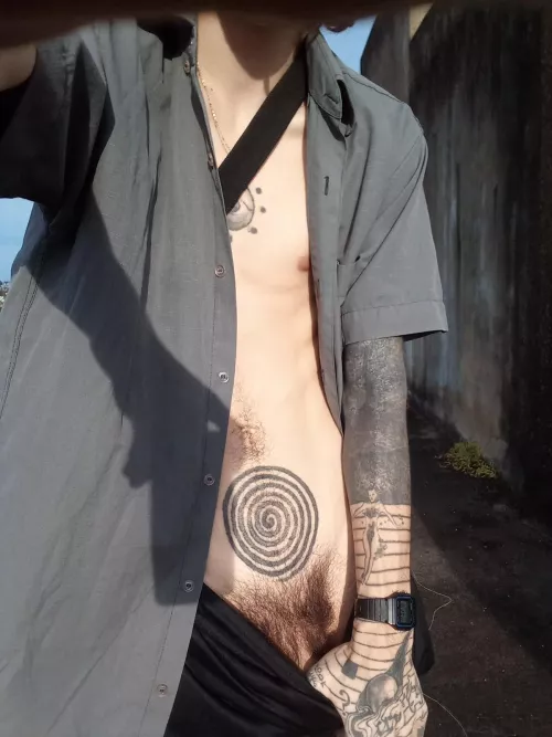 smelly pubes after blowjob on the roof