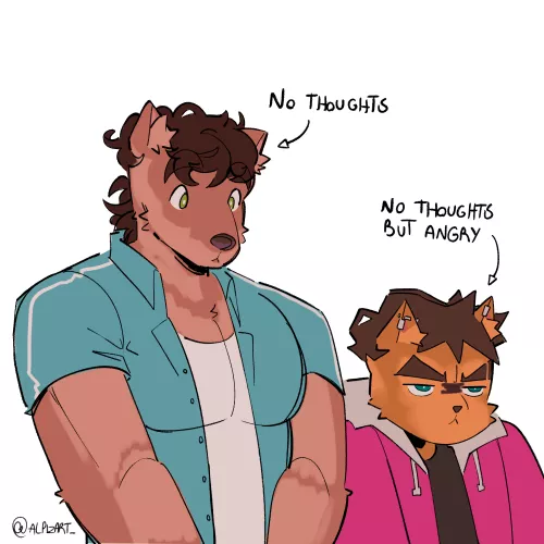 they get along fine I swear (art by me)