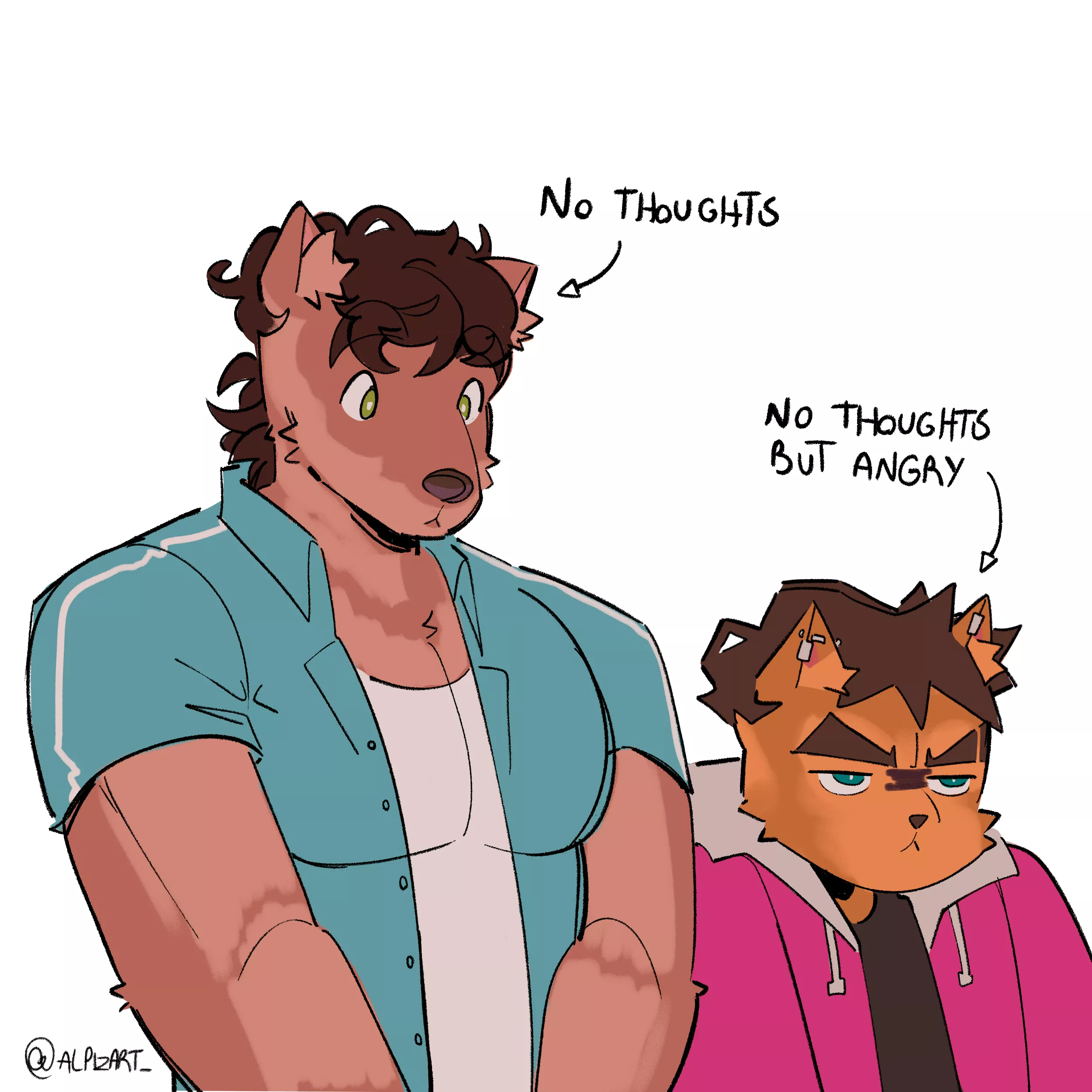 they get along fine I swear (art by me)