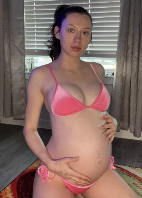 Can I still pull off this bikini at 9 months pregnant?