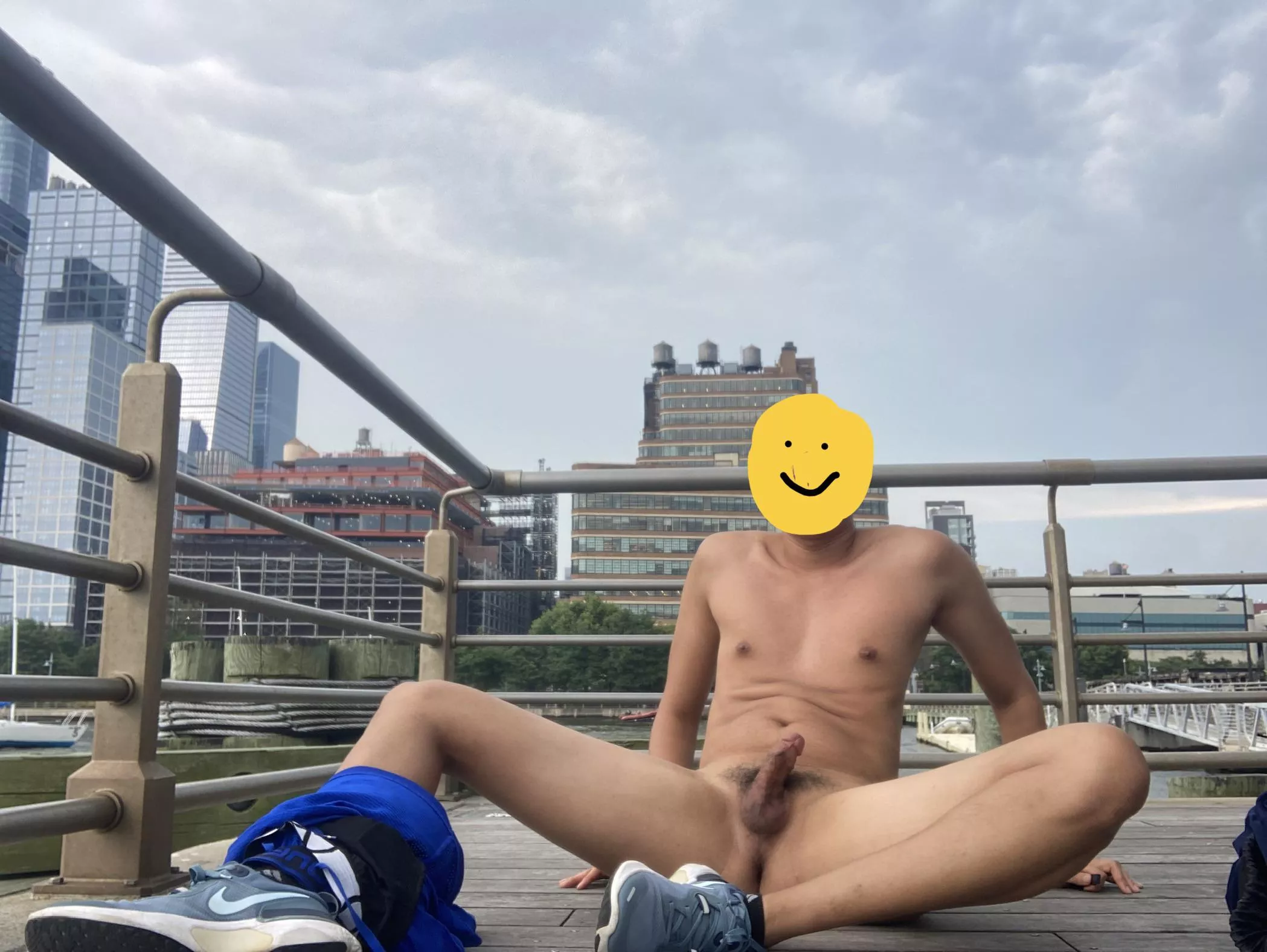 Drying sweats after running.