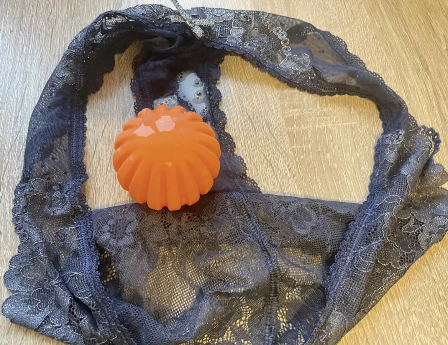 Love the feeling of a ball inside me all day