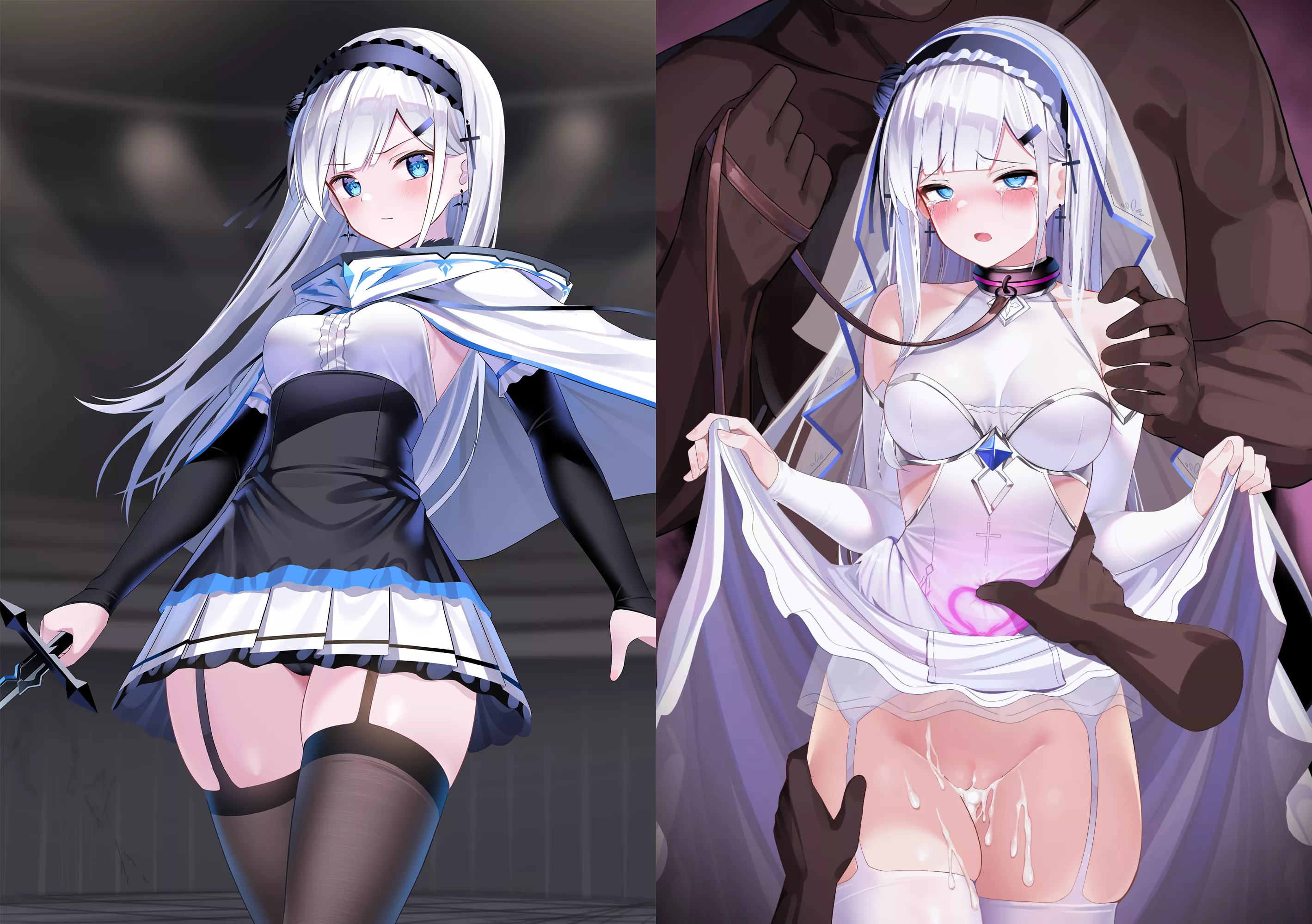 A corrupted noble defeated his archenemy, the knight of justice, and successfully trained her into his loyal wife