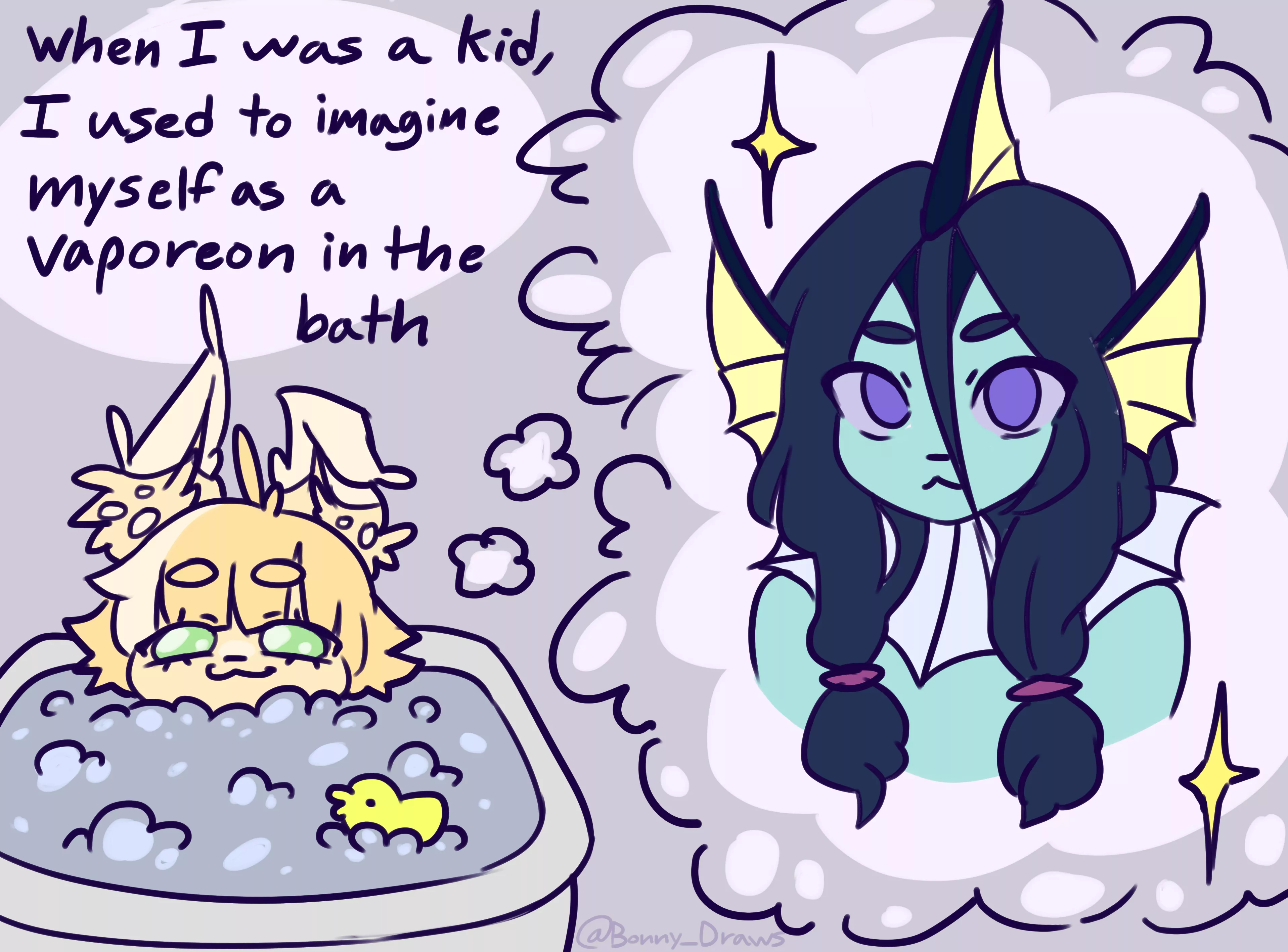 (Art by me) Being obsessed with pokemon as a kid