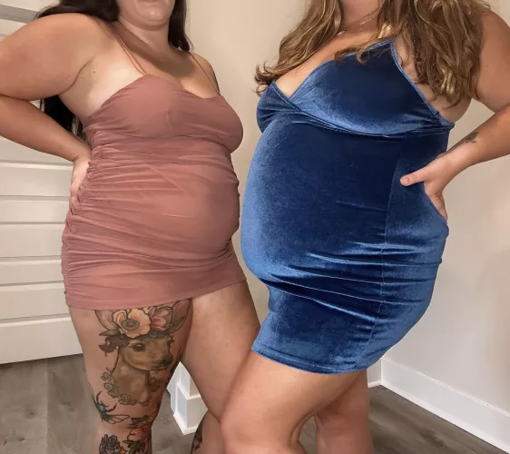 Bursting out of these dresses