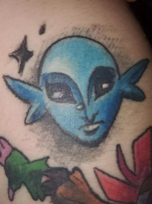 Forbidden pop on my husband's tattoo