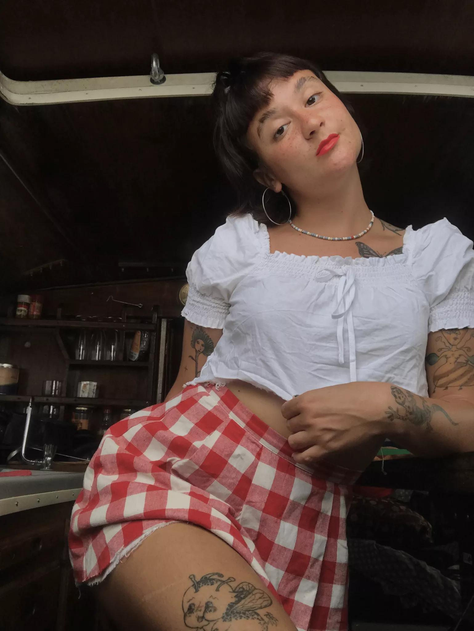 Guess what the color of my panties is today