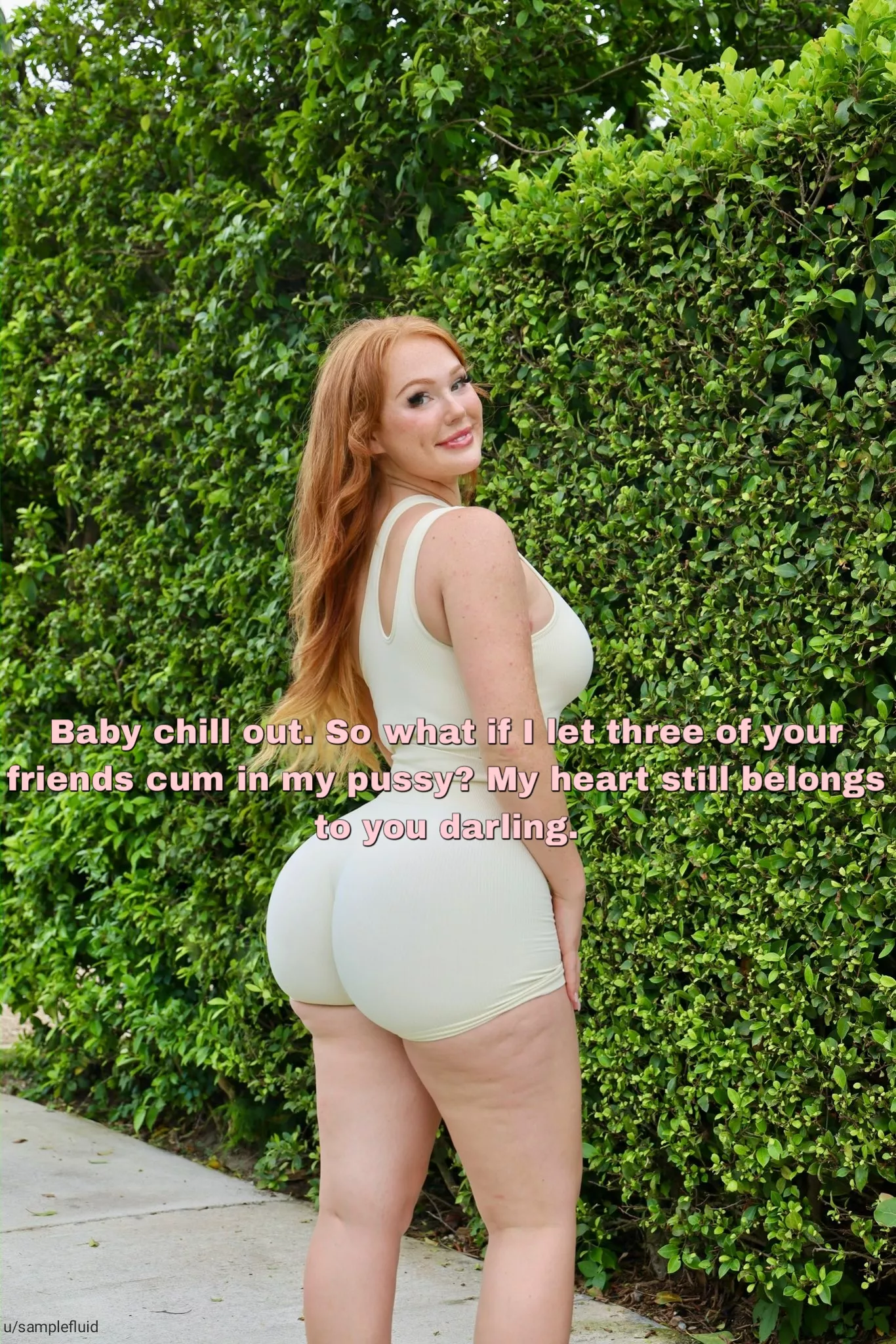 It's just sex. If your wife wants to be a lil slut, let her. She'll love you even more for it.