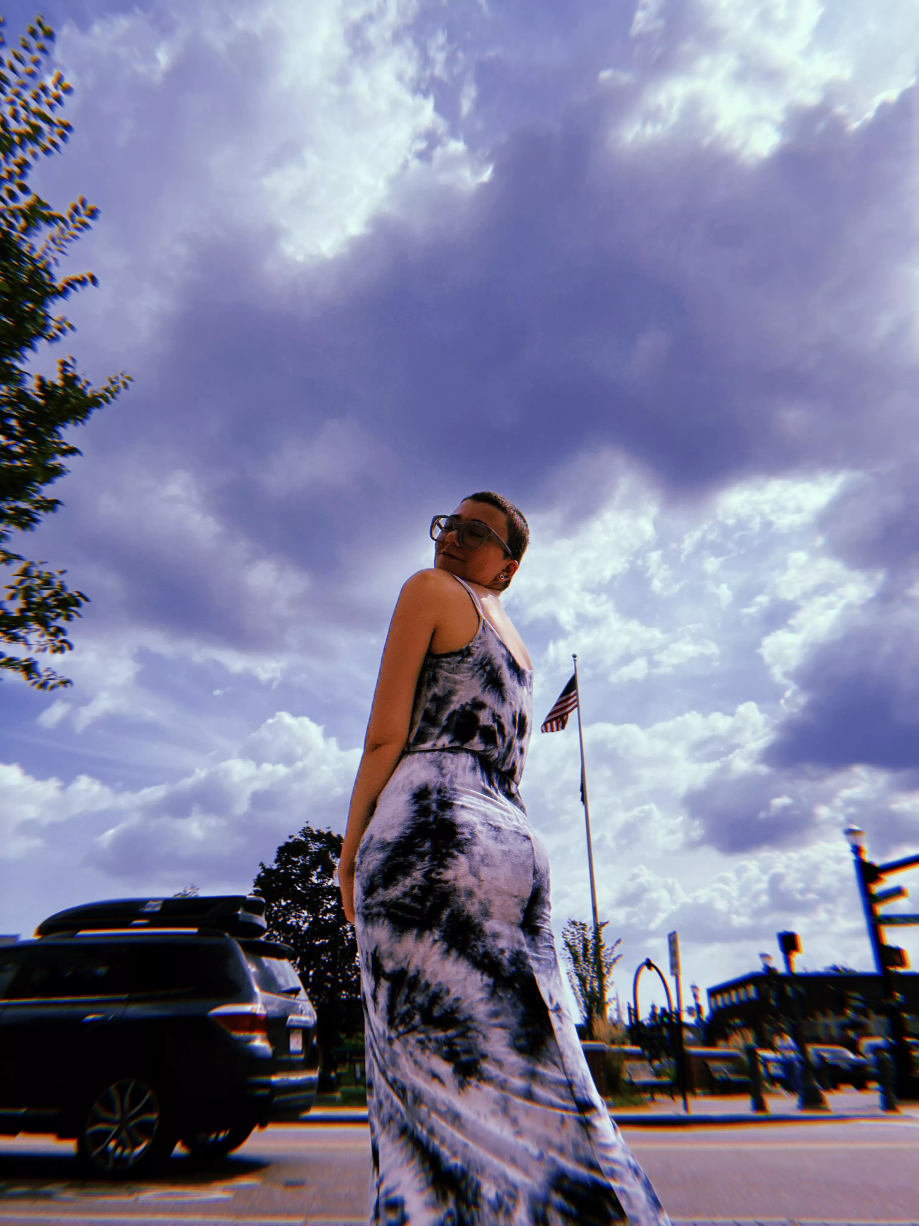 My dress matches the sky today ☁️ [f]