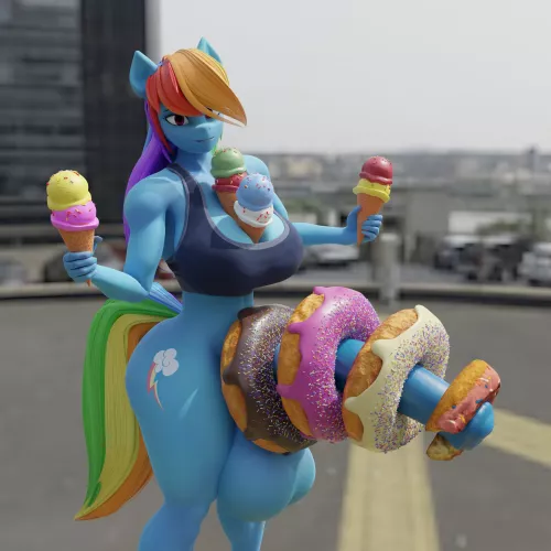 Rainbooms need a LOT of energy (Artist:MrMeatlovers/aPizzaTrash)