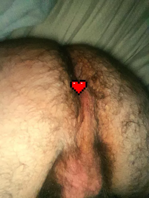 Red heart marks the booty!... hole?