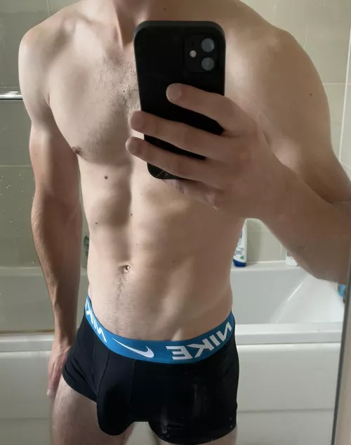 Would you get on your knees for this bulge