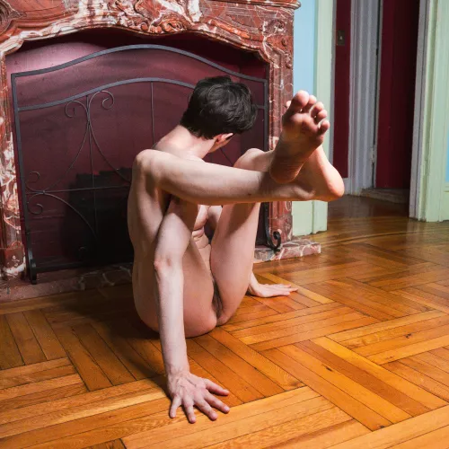 Come practice naked yoga with me