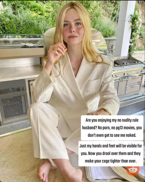 Complete denial is making you horny to see her calves.