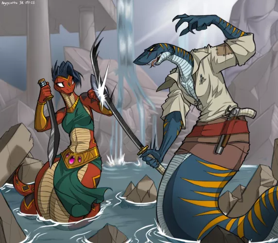 Duel of Sneks (art by me)