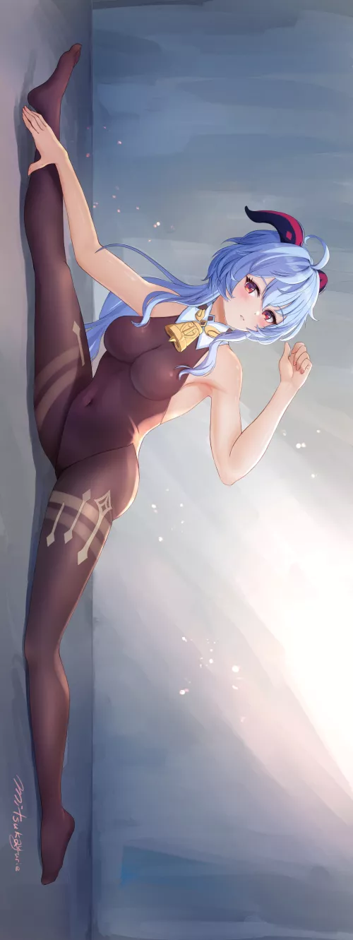 Ganyu stretching (mitsukayurie) [Genshin Impact]