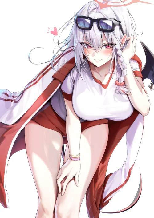 Haruna in red bloomers