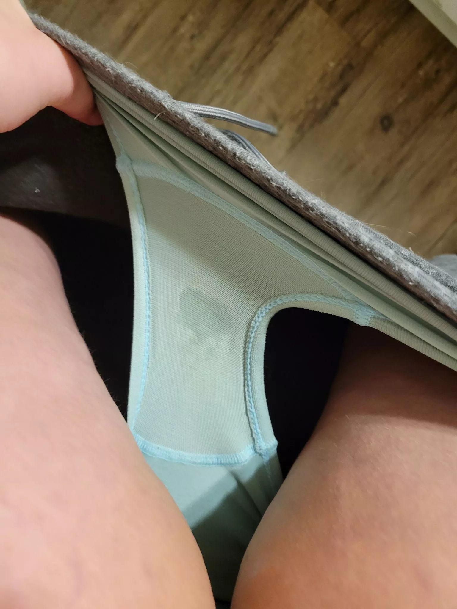 heart shaped wet spot, bc my pussy <3's you