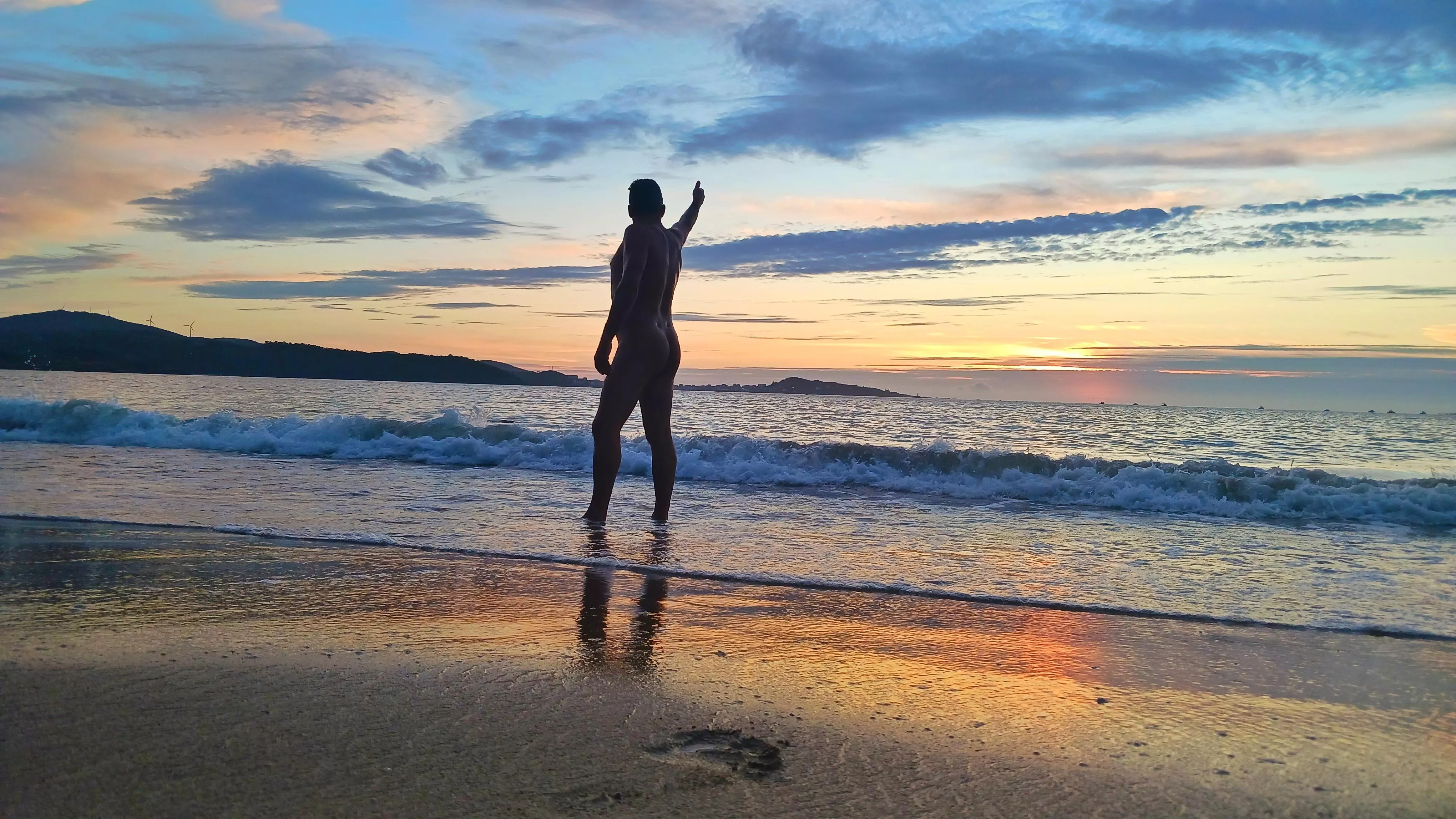 Love sunset at the beach