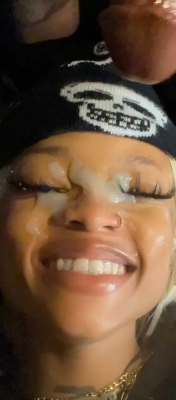 Showing her pearl whites