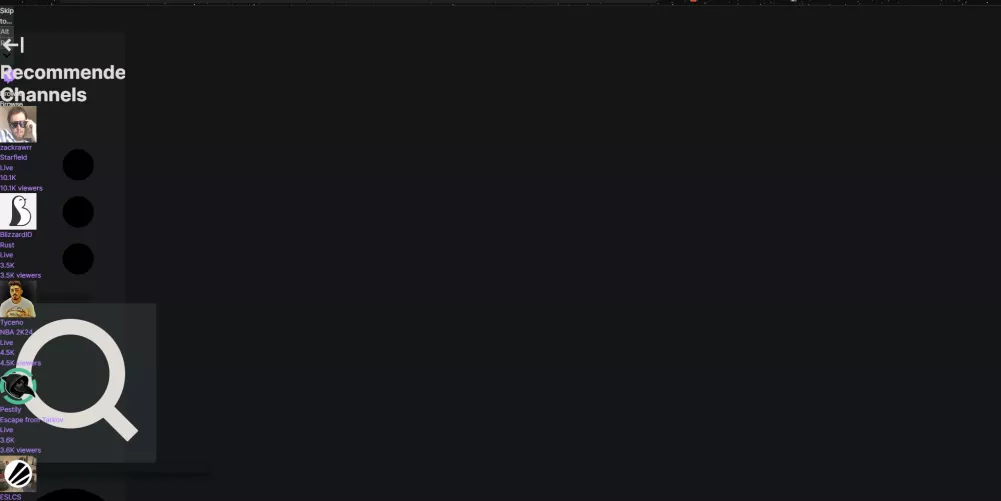 Twitch is loading strangely and I don't know how to fix it. Can anyone please help? I can't find anything for this specific problem, they're all just fixes for twitch not loading at all.