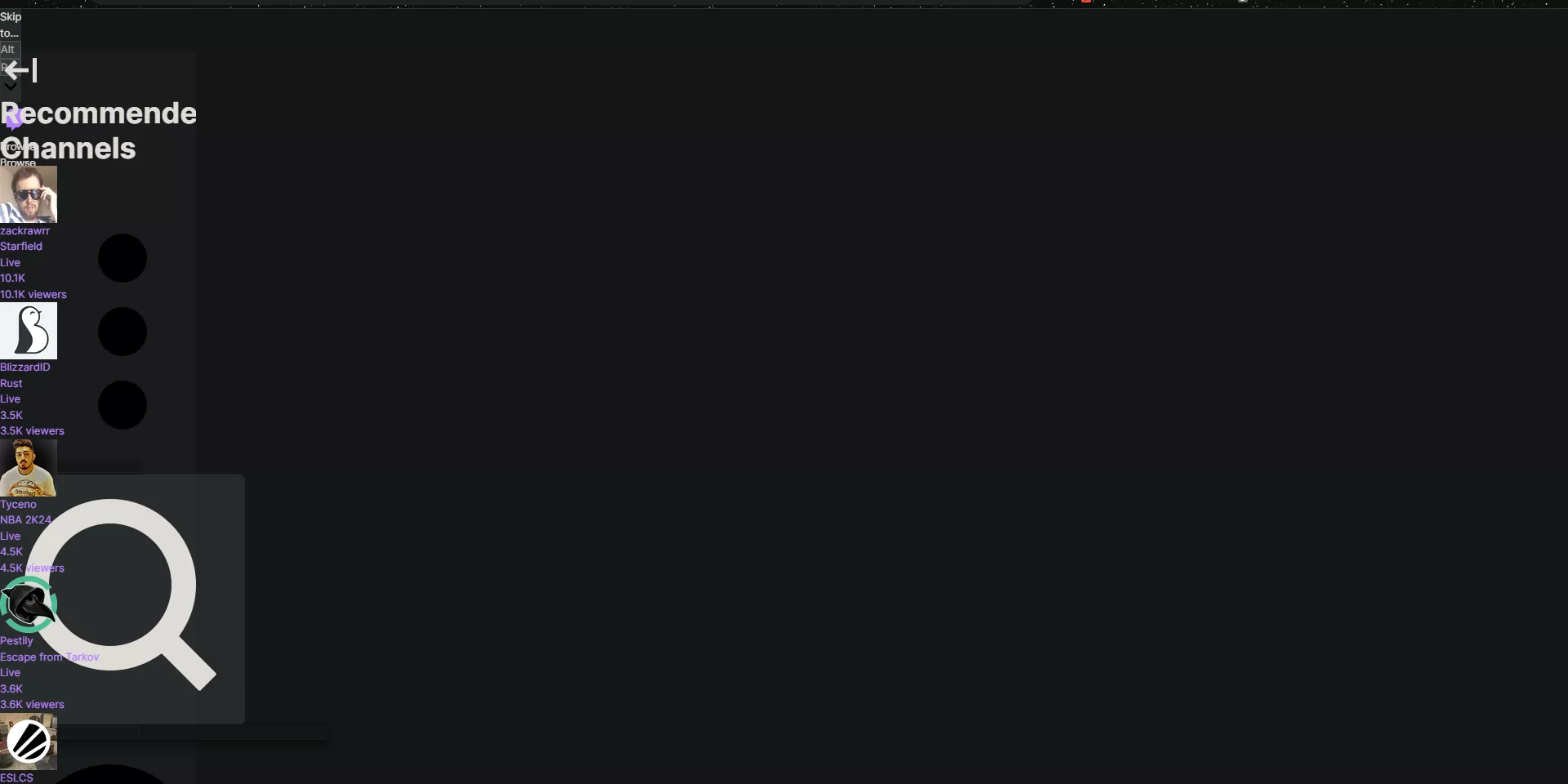 Twitch is loading strangely and I don't know how to fix it. Can anyone please help? I can't find anything for this specific problem, they're all just fixes for twitch not loading at all.