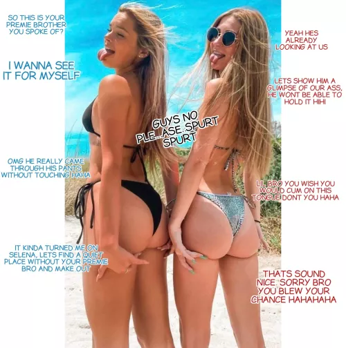 Beach day with your sis and her best friend