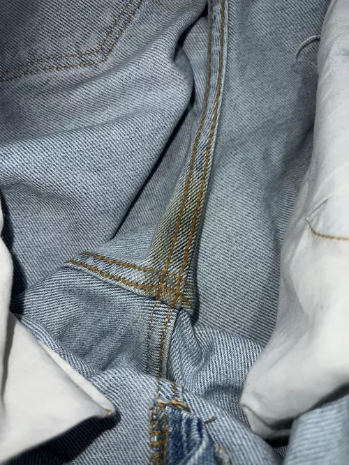 Creamy pants NO panties today